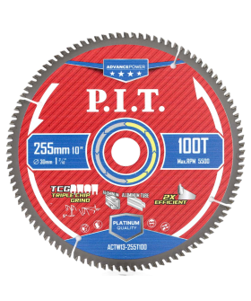 P.I.T. Диск пильный по алюминию ADVANCE 255x30x2.4 мм, 100T Carbide, зуб TCG 5° (ACTW13-255T100)