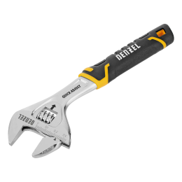 Denzel Ключ разводной, 200 мм (раскрытие до 33 мм), CrV, с быстрым сбросом, кованый, TPR рукоятка 15742