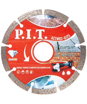 P.I.T. Диск алмазный отрезной сегментированный 125x22,2x1,4 мм (ACTW02-G125) P.I.T. Диск алмазный отрезной сегментированный 125x22,2x1,4 мм (ACTW02-G125)