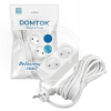 Удлинитель бытовой DOMTOK 2 гнезда, ПВС 2*1, 2,2кВт, б/з 10м