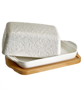 ALPENKOK Масленка на бамбуковой подставке AK5-0036 ALPENKOK Масленка на бамбуковой подставке AK5-0036