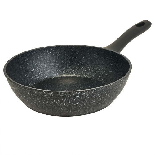 Сковорода-сотейник Ø26×7 см алюминиевая с индукционным дном и антипригарным покрытием "BLACK MARBLE" Alpenkok AK-0535