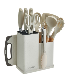 ALPENKOK Набор кухонных ножей и аксессуаров, 19 предметов AK-2121 бежевый гранит