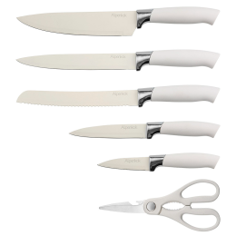 ALPENKOK Набор кухонных ножей и аксессуаров, 19 предметов AK-2121 бежевый гранит