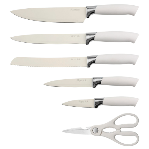 Набор кухонных ножей и аксессуаров, 19 предметов ALPENKOK AK-2121 бежевый гранит