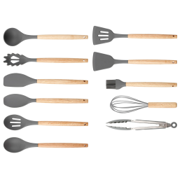 ALPENKOK Набор кухонных ножей и аксессуаров, 19 предметов AK-2122 серый