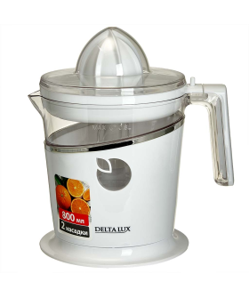 DELTA Соковыжималка электрическая 40 Вт, 800 мл LUX DE-2401 белая DELTA Соковыжималка электрическая 40 Вт, 800 мл LUX DE-2401 белая