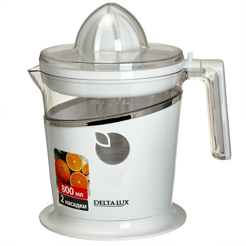 Соковыжималка электрическая 40 Вт, 800 мл DELTA LUX DE-2401 белая