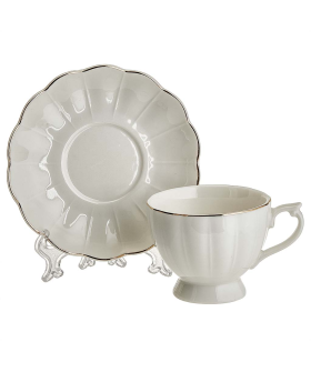 BEATRIX Набор кофейный 4 предмета: 2 чашки (110 мл) + 2 блюдца Ф5-050В/2 "Шармель" в подарочной коробке