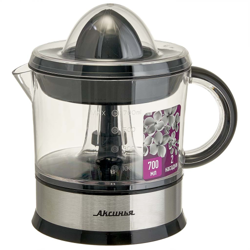 Соковыжималка электрическая 40 Вт, 700 мл АКСИНЬЯ КС-2200 черная