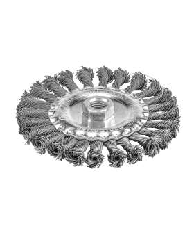 P.I.T. Кордщетка дисковая 125x0,5мм, стальная крученая проволока, резьба M14 (APLS12-S125)