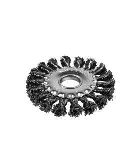 P.I.T. Кордщетка дисковая 100x0,5мм, стальная крученая проволока, отверстие 22,2 мм (APLS12-T100)