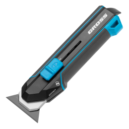 Gross Нож-скребок выдвижной, 19мм, сменное лезвие, SK2, 5 запас. лезвий, алюмин. корпус 78890