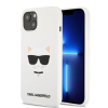 Lagerfeld для iPhone 13 mini чехол Liquid silicone Choupette Hard White