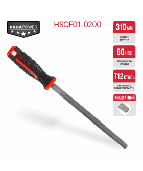 P.I.T. Напильник квадратный HSQF01-0200 (№2, 300/200 мм, перекрестная насечка, двухкомп. рукоятка) P.I.T. Напильник квадратный HSQF01-0200 (№2, 300/200 мм, перекрестная насечка, двухкомп. рукоятка)