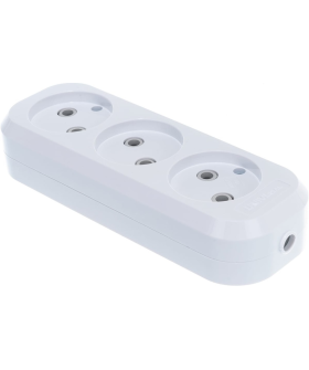 UNIVersal Колодка 3 гн. б/з AБС-пластик (еврослот)