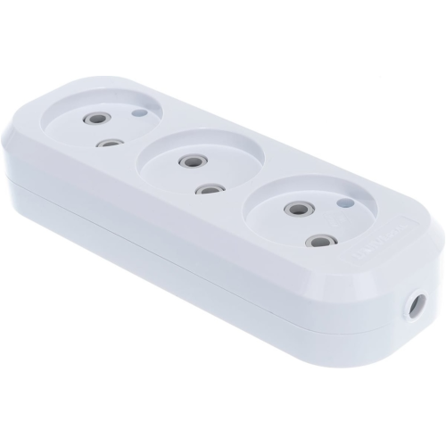 Колодка "UNIVersal" 3 гн. б/з AБС-пластик (еврослот)