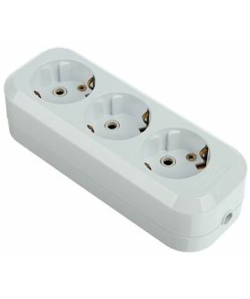 UNIVersal Колодка 3 гн. с/з AБС-пластик (еврослот)