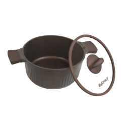 KUKMARA Кастрюля 3,2л со стеклянной крышкой, АП линия "Stella" (mokko) ксм32а