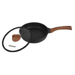 Кукмара Сковорода 280мм с ручкой, со стеклянной крышкой, АП линия Stella (ristretto) сср281а