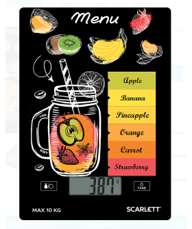 SCARLETT Весы кухонные SC-KS57P77 (Смузи)