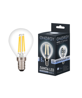 Energy Лампа светодиодная LED G45F-8-E14-4000. 109322-SK
