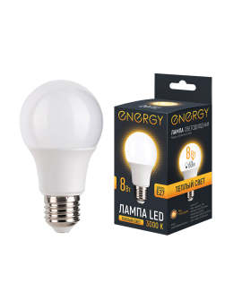 Energy Лампа светодиодная LED А60-8-E27-3000. 109304-SK