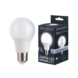 Energy Лампа светодиодная LED А60-8-E27-4000. 109305-SK
