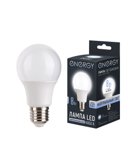 Energy Лампа светодиодная LED А60-8-E27-4000. 109305-SK