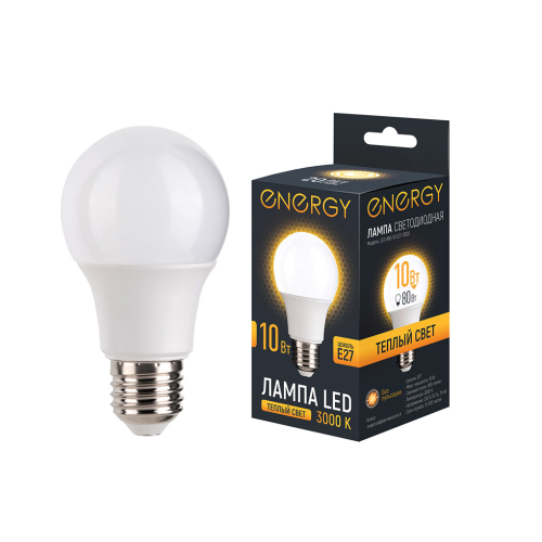Лампа светодиодная Energy LED А60-10-E27-3000. 109307-SK