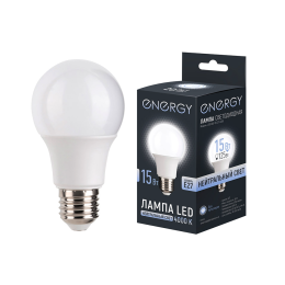 Energy Лампа светодиодная LED А60-15-E27-4000. 109311-SK