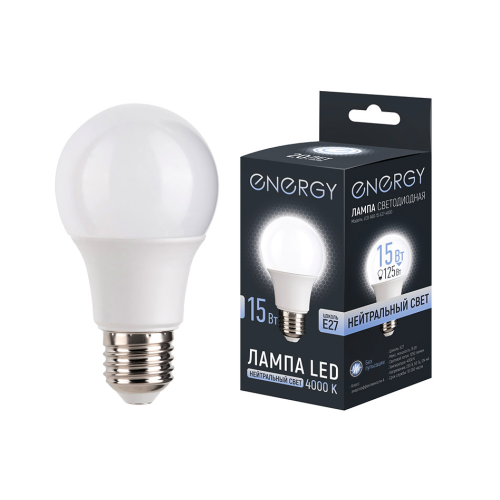 Лампа светодиодная Energy LED А60-15-E27-4000. 109311-SK