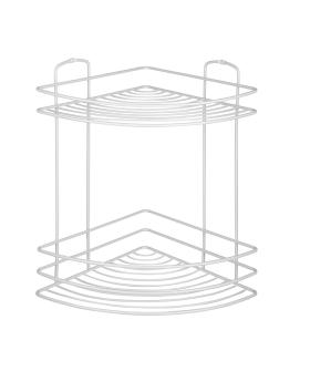 Mallony Полка угловая 2-ярусная WHITE, белый 111176-SK