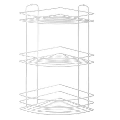 Полка угловая 3-ярусная WHITE, белый 111179-SK