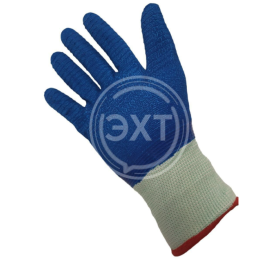 Перчатки нейлоновые с двойным латексным покрытием