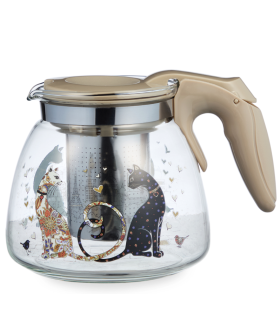 Lefard Заварочный Чайник Agness С Фильтром Парижские Коты 900 Мл. 885-118