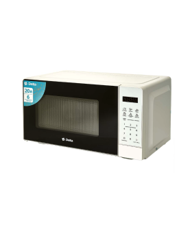 DELTA Микроволновая печь 700 Вт, 20 л DL-90L20 белая, LED-дисплей, 6 автопрограмм