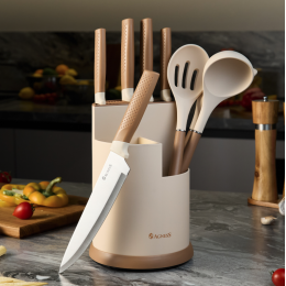 Lefard Набор Agness Из 9Пр: 5 Ножей, Половник, Лопатка И Шумовка, Подставка. 671-204