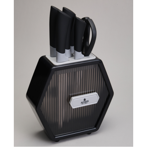 Набор Ножей Agness На Пластиковой Подставке, 7 Предметов 911-778