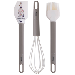 Lefard Набор: Венчик, Лопатка, Кисточка Agness, 3 Предмета, Серия Family Farm 671-032