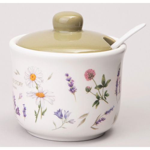 Сахарница С Ложкой Agness Flower Story 10*9,5 См 300 Мл 358-2186
