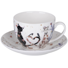 Lefard Чайная Пара Лавандовые Коты 275 Мл 425-171