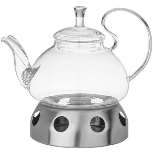 Чайник Заварочный Agness С Фильтром Из Нжс И Подставкой Для Подогрева 800 Мл 887-255