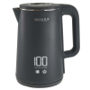 Чайник электрический 2000 Вт, 1,8 л DELTA LUX DE-1023, двойной корпус, LCD дисплей, 5 режимов, серый