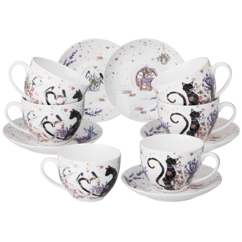 Чайный Набор Lefard Лавандовые Коты На 6 Пер. 12 Пр. 275 Мл 425-173