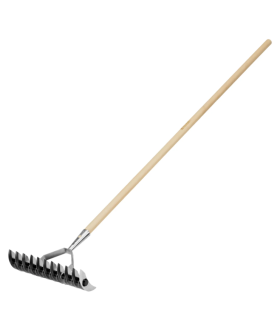 Palisad Грабли двусторонние аэраторные, стальные, зубъя 11/21шт, 340 мм, деревянный черенок, BASE 61816