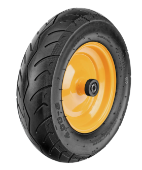 Denzel Колесо пневматическое бескамерное 16х4.00-8 D410мм, d20мм, длина оси 104мм 689535