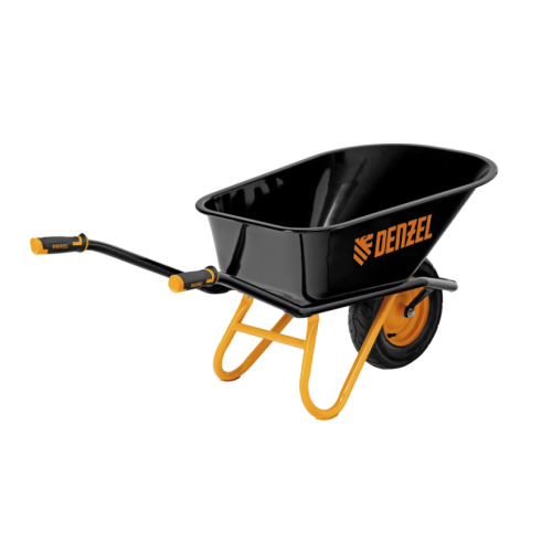 Тачка строительная, усиленная, объем 120 л, 220 кг, колесо 16х4.00-8 Denzel 689355