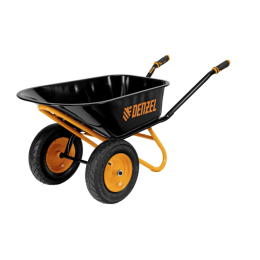 Denzel Тачка строительная, усиленная, объем 120 л, 350 кг, двухколесная, колесо 16х4.00-8 689365