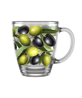 ДЕКОСТЕК Кружка для чая 350 мл Оливки 2025-Д